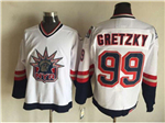 New York Rangers #99 Wayne Gretzky 1998 CCM Liberty Logo White Jersey
