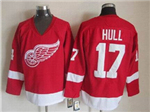 Detroit Red Wings #17 Brett Hull CCM Vintage Red Jersey