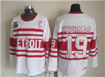 Detroit Red Wings #19 Steve Yzerman CCM Vintage 75th White Jersey