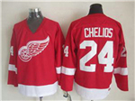 Detroit Red Wings #24 Chris Chelios CCM Vintage Red Jersey