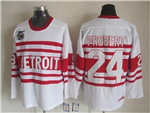Detroit Red Wings #24 Bob Probert CCM Vintage 75th White Jersey
