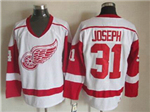 Detroit Red Wings #31 Curtis Joseph CCM Vintage White Jersey