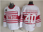 Detroit Red Wings #40 Henrik Zetterberg CCM Vintage 75th White Jersey
