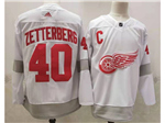 Detroit Red Wings #40 Henrik Zetterberg White 2020/21 Reverse Retro Jersey