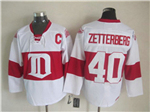 Detroit Red Wings #40 Henrik Zetterberg CCM Vintage White Jersey