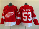 Detroit Red Wings #53 Mortiz Seider Red Jersey