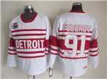 Detroit Red Wings #91 Sergei Fedorov CCM Vintage 75th White Jersey