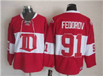 Detroit Red Wings #91 Sergei Fedorov CCM Vintage Red Jersey