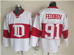 Detroit Red Wings #91 Sergei Fedorov CCM Vintage White Jersey