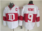 Detroit Red Wings #9 Gordie Howe CCM Vintage White Jersey
