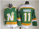 Minnesota North Stars #11 J. P. Parise 1980's CCM Vintage Green Jersey