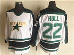 Dallas Stars #22 Brett Hull 1990's CCM Vintage White Jersey