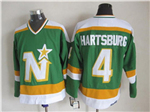 Minnesota North Stars #4 Craig Hartsburg 1980's CCM Vintage Green Jersey