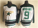 Dallas Stars #9 Mike Modano 1990's CCM Vintage White Jersey