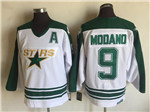 Dallas Stars #9 Mike Modano CCM Vintage White Jersey