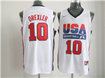 1992 Olympic Team USA #10 Clyde Drexler White Jersey