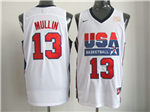 1992 Olympic Team USA #13 Chris Mullin White Jersey