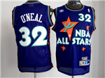 1995 NBA All-Star Game Eastern Conference #32 Shaquille O'Neal Purple Hardwood Classic Jersey