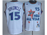 1995 NBA All-Star Game Western Conference #15 Latrell Sprewell White Hardwood Classic Jersey