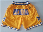 Michigan Wolverines Just Don Gold Basketball Shorts