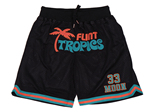 Flint Tropics Just Don #33 Jackie Moon Black Basketball Shorts