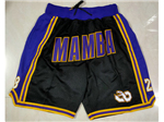 Kobe Bryant #8/24 Just Don "Mamba" Black Basketball Shorts