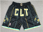 Charlotte Hornets "CLT" Black City Edition Basketball Shorts