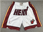 Miami Heat "Heat" White Basketball Shorts