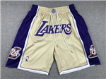 Los Angeles Lakers #24 Kobe Bryant "Lakers" Gold Hall of Fame Basketball Shorts