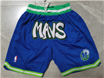 Dallas Mavericks Just Don "Mavs" Blue Basketball Shorts