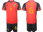 Belgium 2022/23 Home Red Soccer with #6 WITSEL Printing