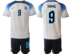 England 2022/23 Home White Soccer Jersey with #9 Kane Printing