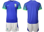 Brazil 2022/23 Away Blue Soccer Jersey