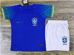 Brazil 2022/23 Youth Away Blue Soccer Jersey