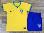 Brazil 2022/23 Youth Home Gold Soccer Jersey