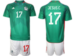 Mexico 2022/23 Green Soccer Jersey with #17 JESUS C Printing