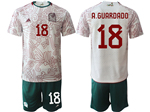 Mexico 2022/23 Away White Soccer Jersey with #18 A.Guardado Printing