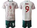 Mexico 2022/23 Away White Soccer Jersey with #9 Raul Printing