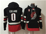 Portland Trail Blazers #0 Damian Lillard Men's Black Hoodies