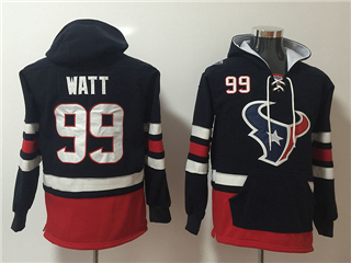 Houston Texans #99 J.J. Watt Men's Black Hoodies