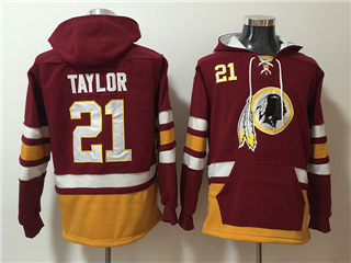 Washington Redskins #21 Sean Taylor Men's Burgundy Hoodies