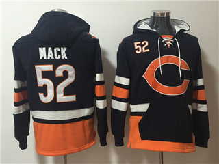 Chicago Bears #52 Khalil Mack Men's Black Hoodies