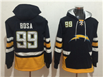 Los Angeles Chargers #99 Joey Bosa Men's Black Hoodies