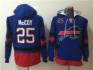 Buffalo Bills #25 LeSean McCoy Men's Blue Hoodies