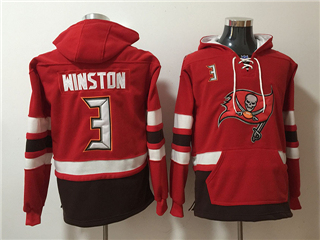 Tampa Bay Buccaneers #3 Jameis Winston Men's Red Hoodies
