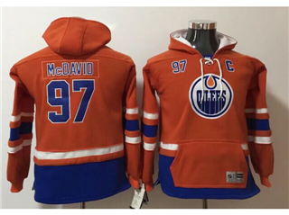 Edmonton Oilers #97 Connor McDavid Youth Orange Hoodies