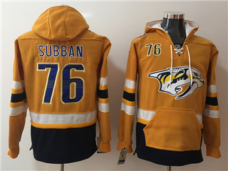 Nashville Predators #76 P. K. Subban Men's Gold Hoodies
