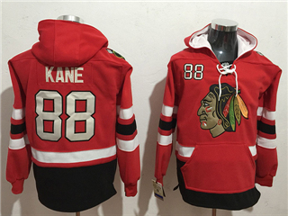Chicago Blackhawks #88 Patrick Kane Men's Red Hoodies