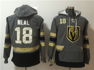 Vegas Golden Knights #18 James Neal Men's Gray Hoodies