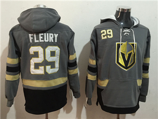 Vegas Golden Knights #29 Marc-Andre Fleury Men's Gray Hoodies